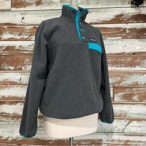 🌸SOLD🌸 PATAGONIA Snap T Fleece Jacket Sweatshirt Grey Pullover Synchilla Outdoo